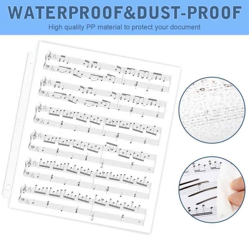 DOSEWART 70Pack Sheet Protectors, Clear Heavy Duty Plastic Page Protectors for 3 Ring Binder, Top Loading Sheet Protectors 8.5 x 11” for Photo, Paper, Document Protector - Image 3